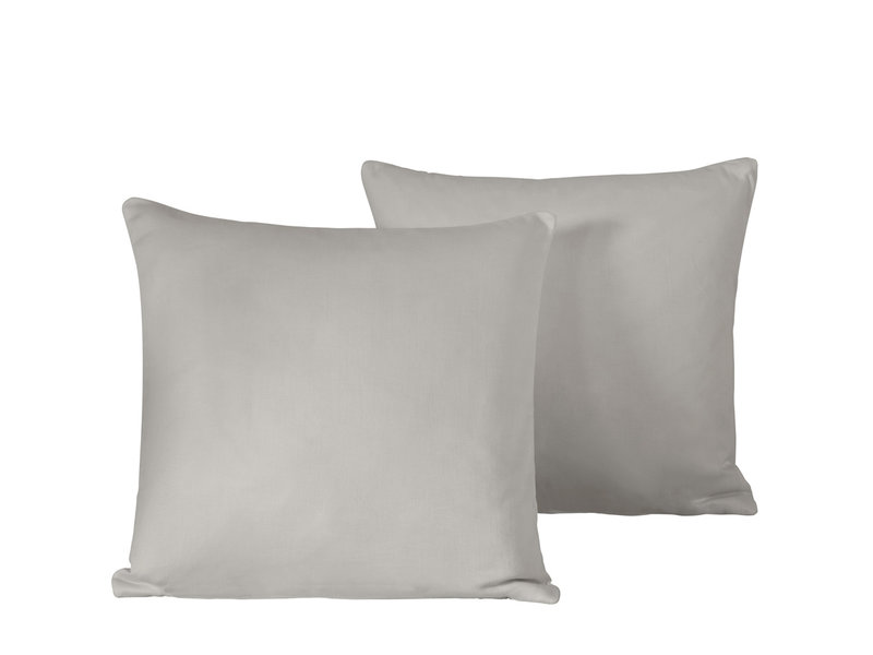 De Witte Lietaer Parure de taie d'oreiller déco Olivia Dove - 40 x 40 cm - Satin de coton