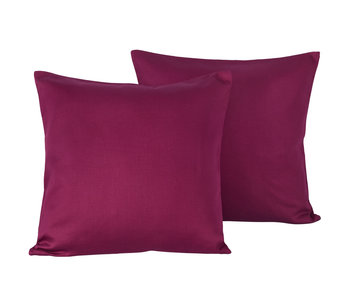De Witte Lietaer Decorative pillowcase Set 2 x Olivia Beet Red 40 x 40 cm