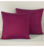 De Witte Lietaer Kissenbezug Set Olivia Beet Red - 40 x 40 cm - Satin Baumwolle