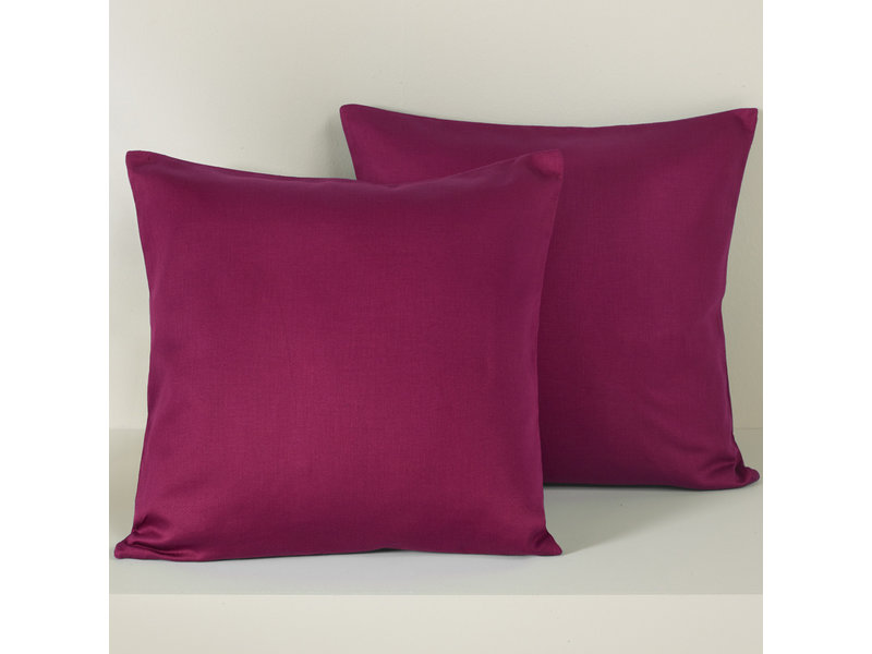 De Witte Lietaer Decorative Pillowcase Set Olivia Beet Red - 40 x 40 cm - Satin Cotton