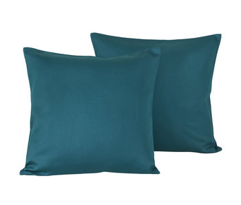 De Witte Lietaer Decorative pillowcase Set 2 x Olivia Emerald Green 40 x 40 cm