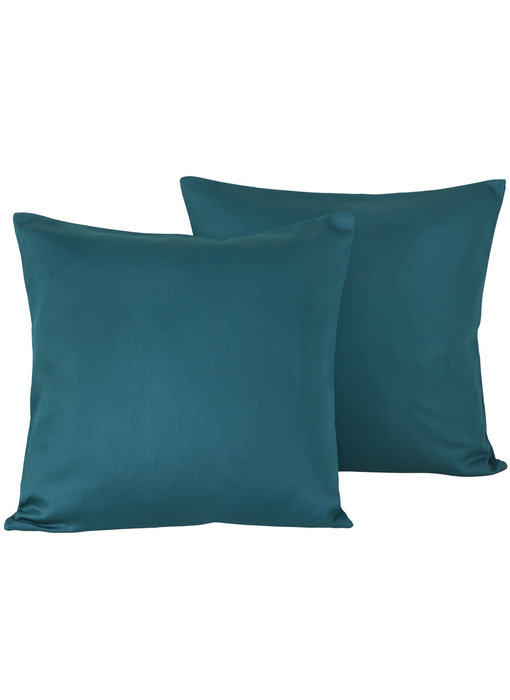 De Witte Lietaer Decorative pillowcase Set 2 x Olivia Emerald Green 40 x 40 cm