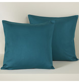 De Witte Lietaer Decorative Pillowcase Set Olivia Emerald Green - 40 x 40 cm - Satin Cotton