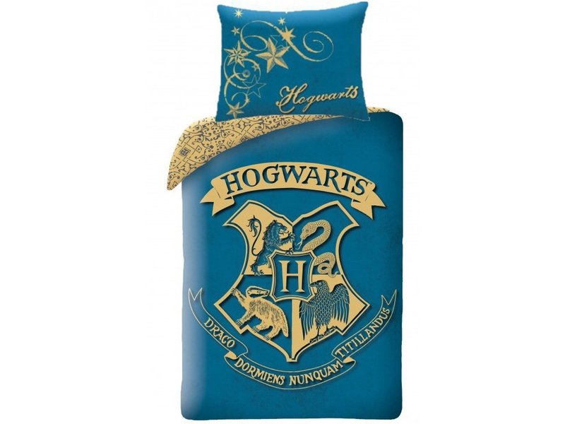 Harry Potter Housse de couette Poudlard - Simple - 140 x 200 cm - Coton