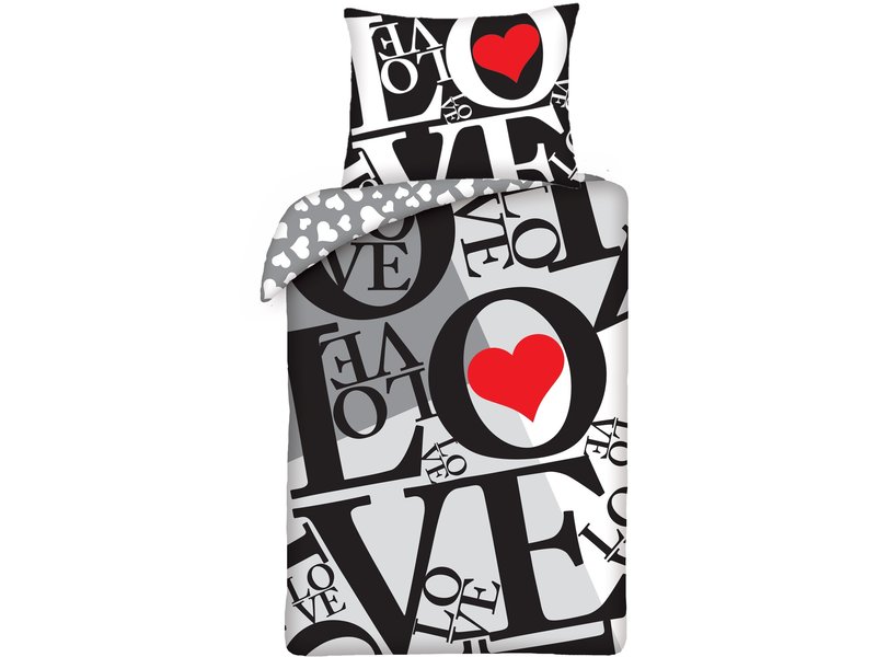 Valentines LOVE - Housse de couette - Seul - 140 x 200 cm - Multi