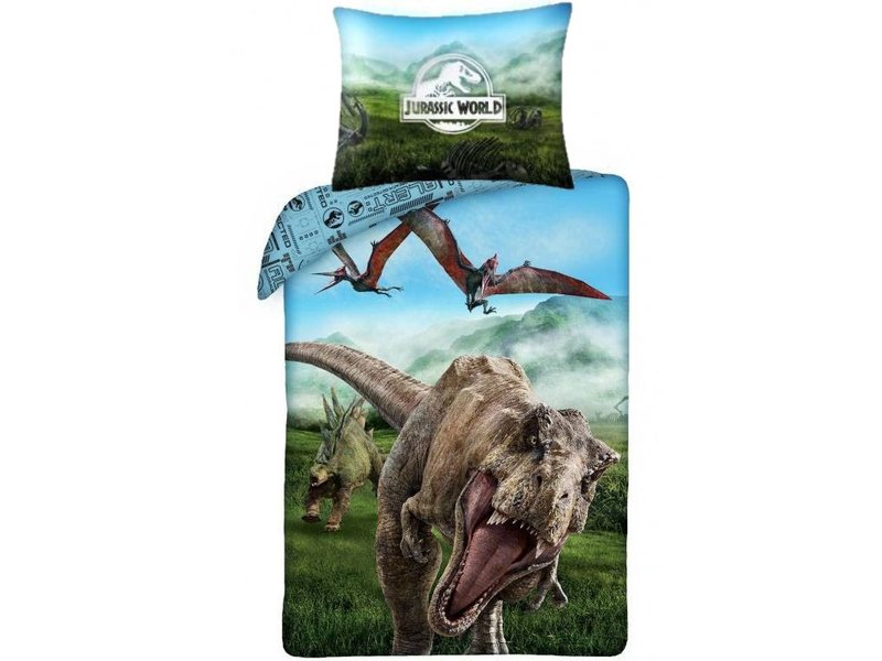 Jurassic World T-Rex - Single - Housse de couette - 140 x 200 cm - Multi