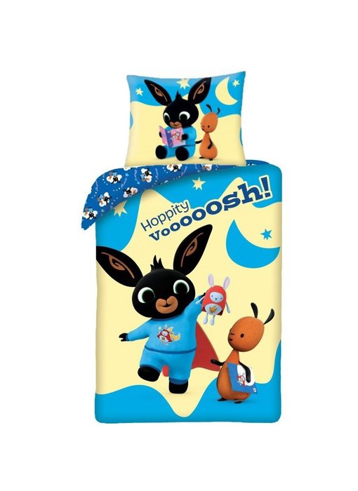 Bing Bunny Bettbezug Hoppity 140 x 200 cm + 70 x 90 cm Baumwolle