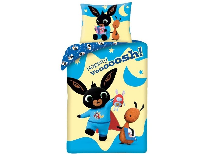 Bing Bunny Dekbedovertrek Hoppity - Eenpersoons - 140 x 200 cm - katoen