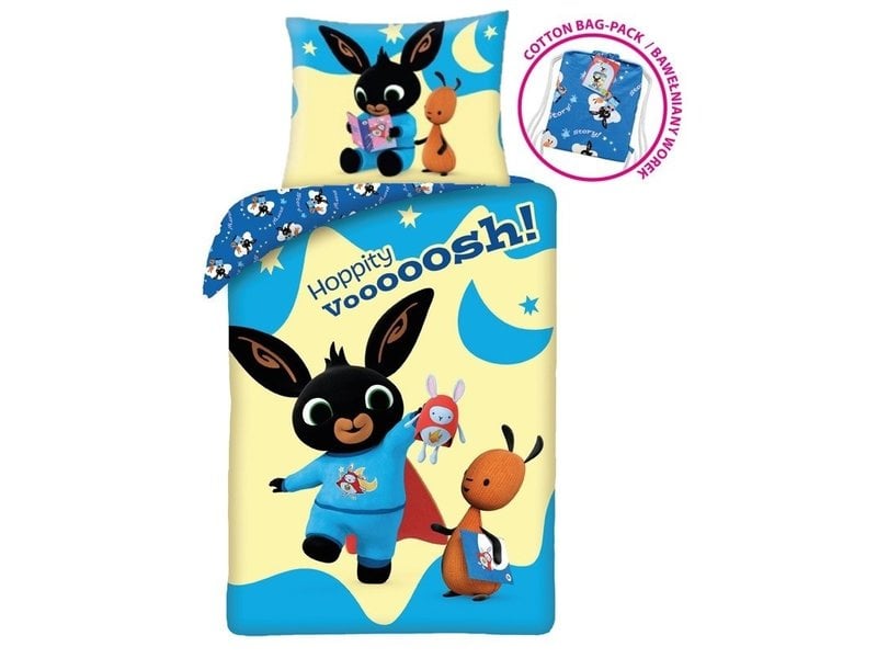 Bing Bunny Dekbedovertrek Hoppity - Eenpersoons - 140 x 200 cm - katoen