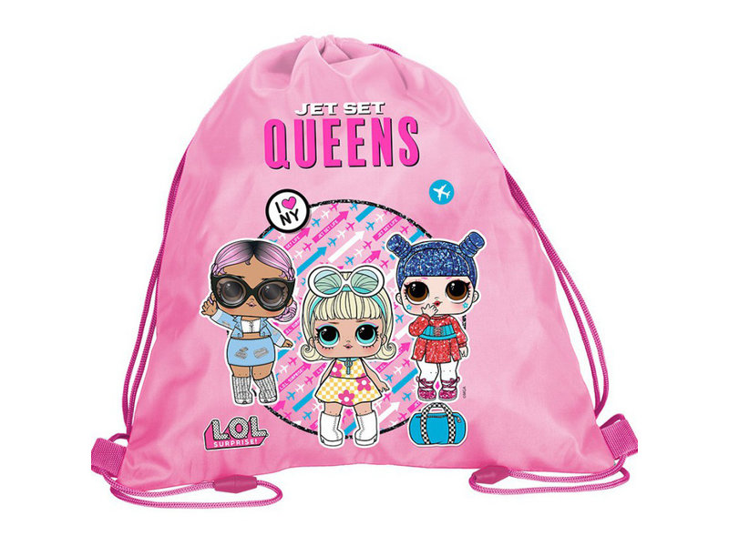 LOL Surprise! Gymbag Jet Set Queens - 38 x 34 cm - Polyester