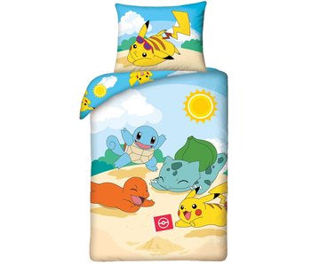Pokémon Housse de couette Beach Day 140 x 200 Coton
