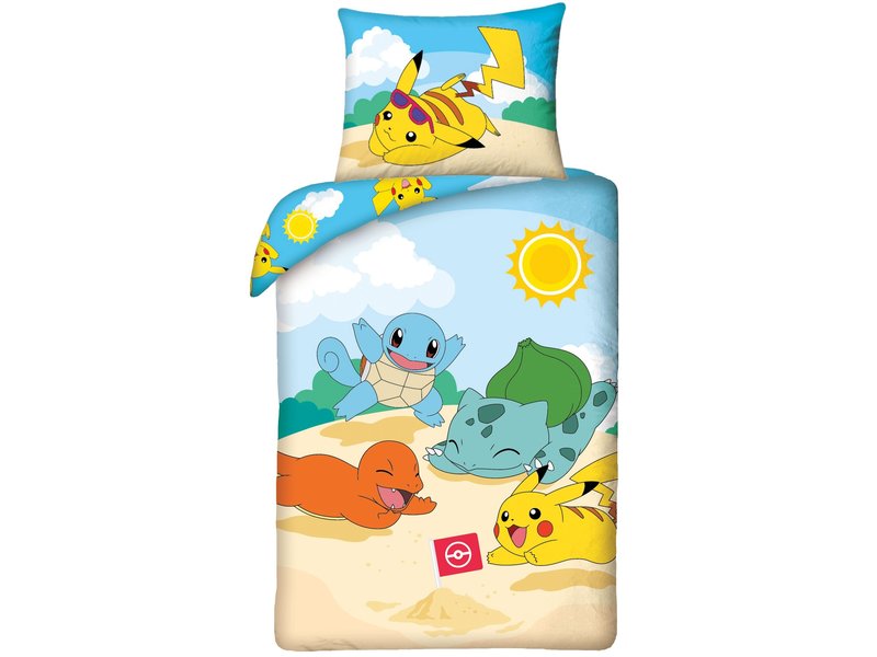 Pokémon Bettbezug Beach Day - Single - 140 x 200 cm - Baumwolle