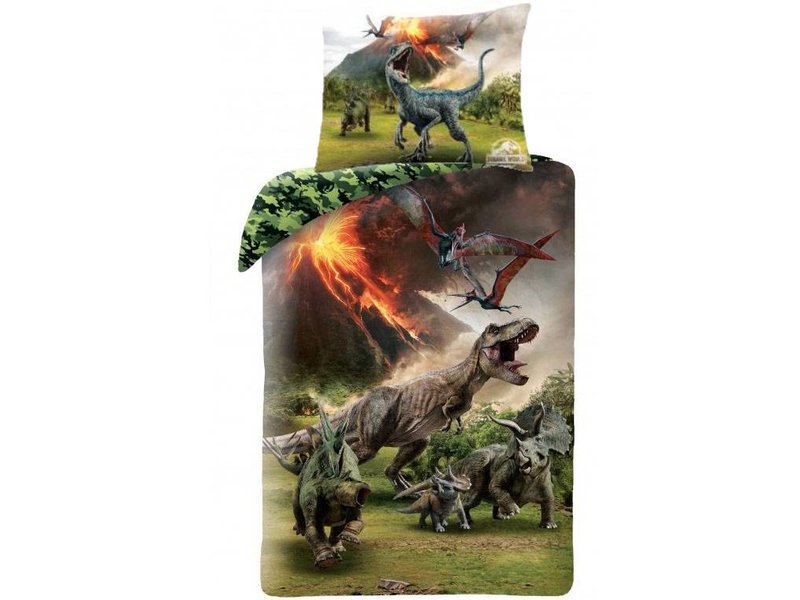 Jurassic World Lava - Dekbedovertrek - Eenpersoons - 140 x 200 cm - Multi