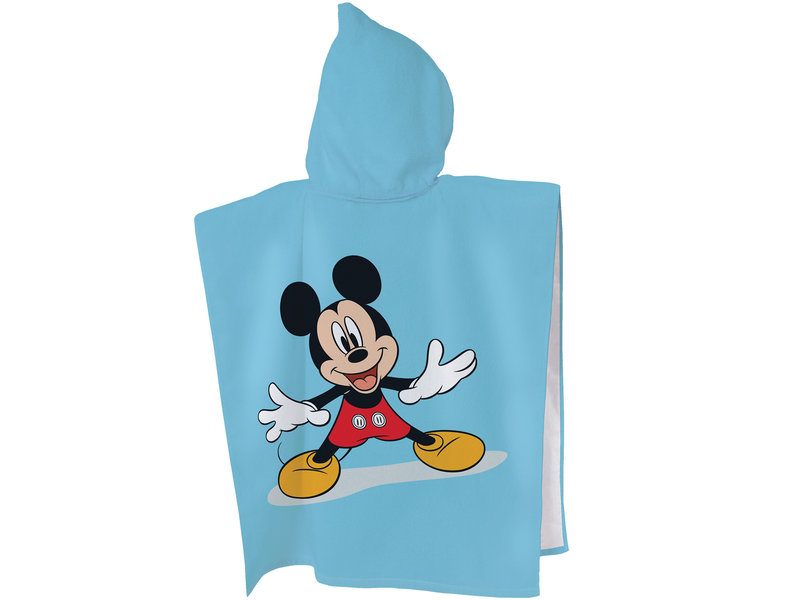 Disney Mickey Mouse Poncho Blau - 60 x 120 cm - Baumwolle