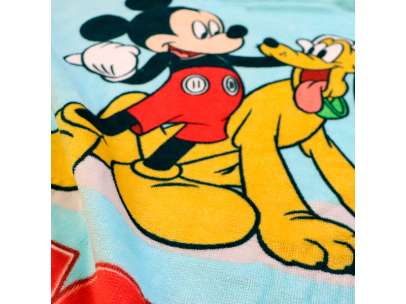 Disney Mickey Mouse Poncho Blau - 60 x 120 cm - Baumwolle