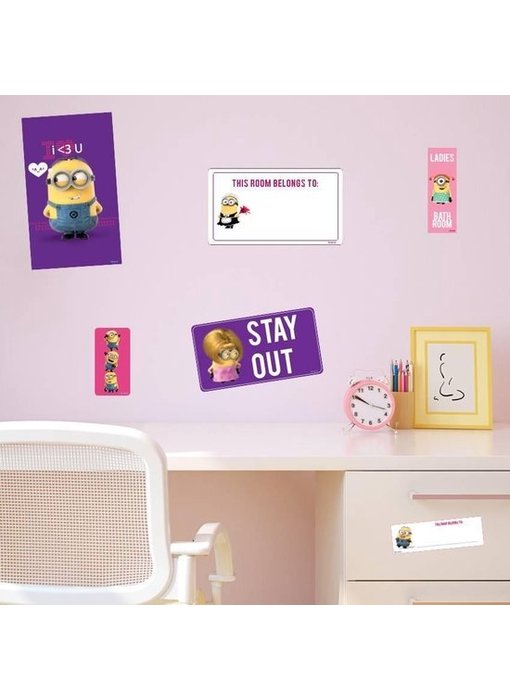 Minions Minions Girls Room - Wandaufkleber