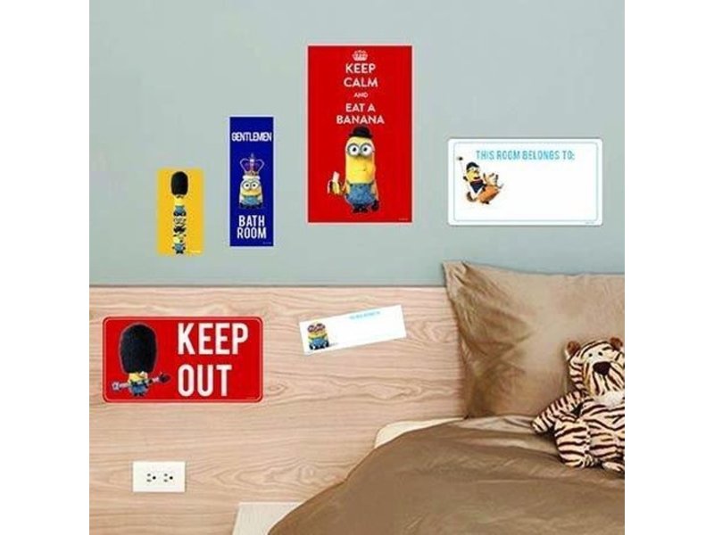 Minions Muurstickers Boys Room - 6 stuks - Multi