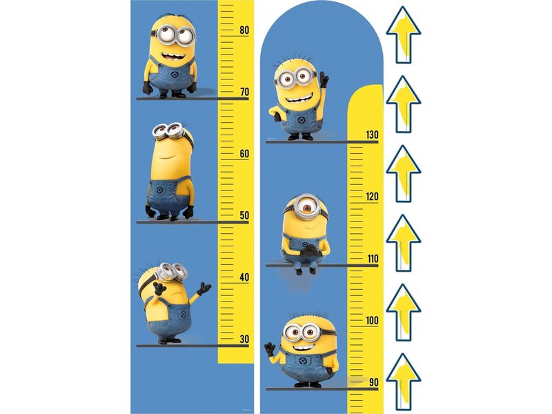 Minions Wall sticker Measuring rod - 135 cm - Vinyl