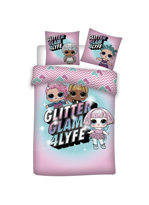 LOL Surprise! Housse de couette Glitter Glam 4Life 140 x 200 cm 65 x 65 cm Coton