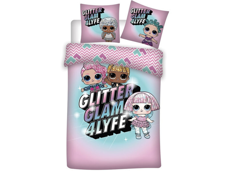 LOL Surprise! Bettbezug Glitter Glam 4Life - Single - 140 x 200 cm - Baumwolle