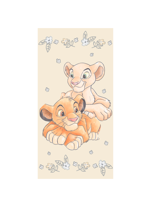 Disney The Lion King Beach towel Simba Nala 70 x 140 cm Cotton