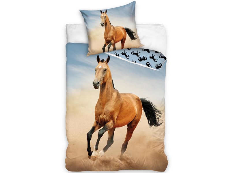 Animal Pictures Housse de couette Cheval - Simple - 140 x 200 cm + 65 x 65 cm - Coton