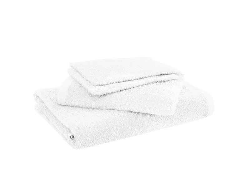 Moodit Serviettes de bain Troy White - 2 débarbouillettes + 1 serviette + 1 serviette de douche