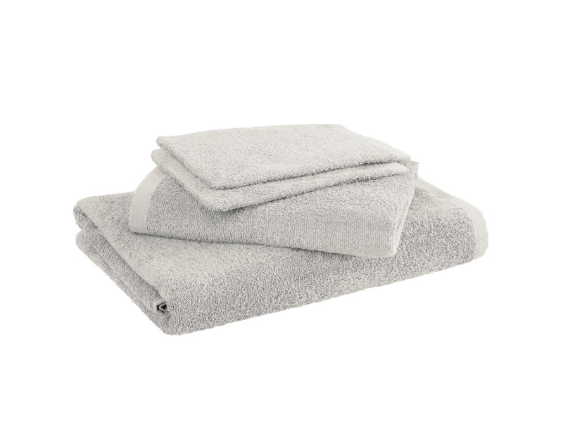 Moodit Badlinnen Troy Silver - 2 washandjes + 1 handdoek + 1 douchelaken