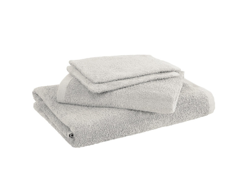 Moodit Serviettes de bain Troy Silver - 2 débarbouillettes + 1 serviette + 1 serviette de douche