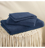 Moodit Serviettes de bain Troy Navy Blue - 2 débarbouillettes + 1 serviette + 1 serviette de douche