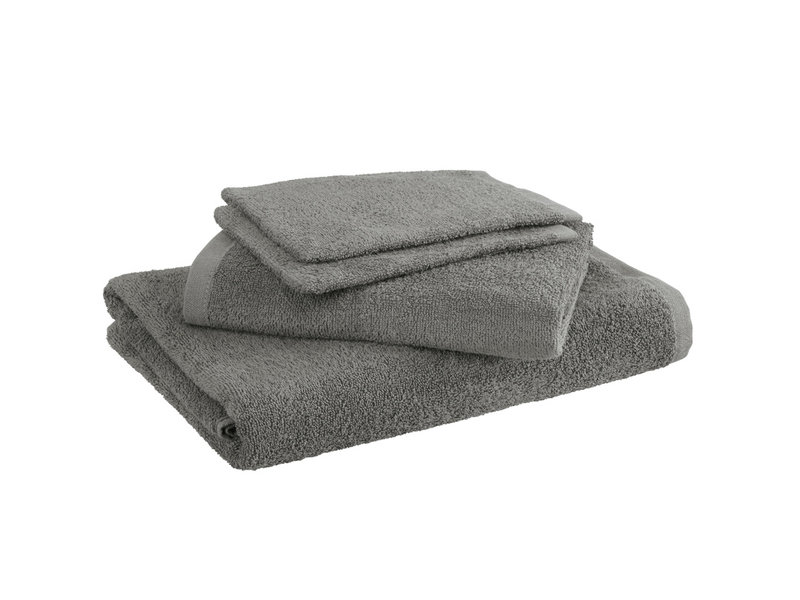 Moodit Badlinnen Troy Grey - 2 washandjes + 1 handdoek + 1 douchelaken