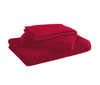 Moodit Bath linen set Troy Deep Red 4 pieces Cotton