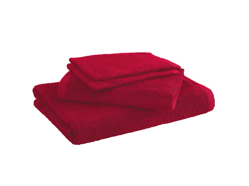 Moodit Badetücher Troy Deep Red - 2 Waschlappen + 1 Handtuch + 1 Duschtuch