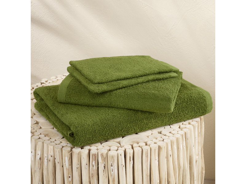 Moodit Linge de bain Troy Cactus - 2 débarbouillettes + 1 serviette + 1 serviette de douche