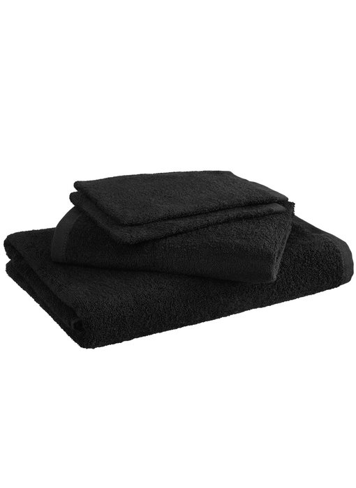 Moodit Parure de bain Troy Black 4 pièces Coton