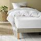 Fitted sheet Alina White 180 x 200 cm Cotton Jersey