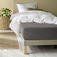 Fitted sheet Alina Grey 140 x 200 cm Cotton Jersey
