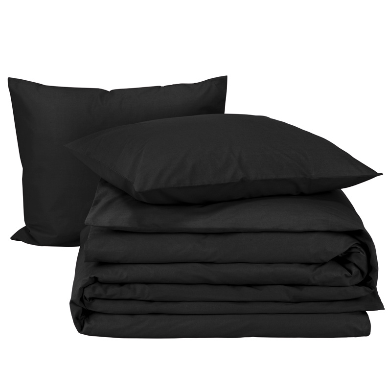 Housse de couette Basil Black Lits Jumeaux 240 x 220 cm Coton