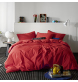 Moodit Housse de couette  Basil Deep Red - Double - 200 x 220 cm - Coton