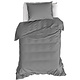 Housse de couette Basil Grey 140 x 220 Coton