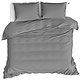Housse de couette Basil Grey 200 x 220 Coton