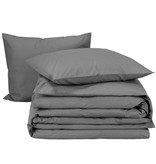 Moodit Dekbedovertrek Basil Grey - Tweepersoons - 200 x 220 cm - Katoen