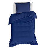 Moodit Bettbezug Basil Navy Bleu - Einzelbett - 140 x 220 cm - Baumwolle