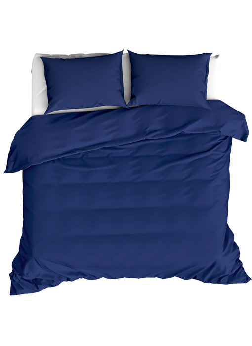 Moodit Bettbezug Basil Navy Blue 260 x 240 Baumwolle