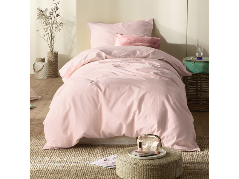 Moodit Housse de couette Basil Pearl Pink - Seul - 140 x 220 cm - Coton