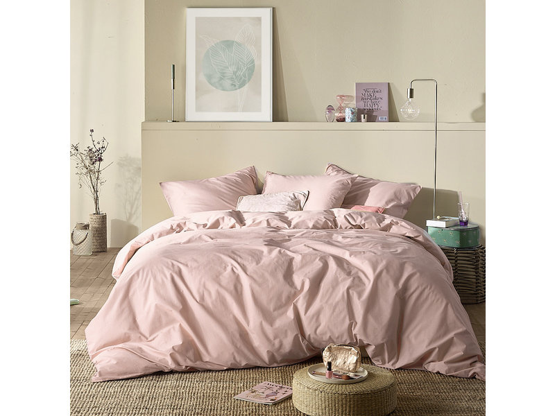 Moodit Dekbedovertrek Basil Pearl Pink - Tweepersoons - 200 x 220 cm - Katoen