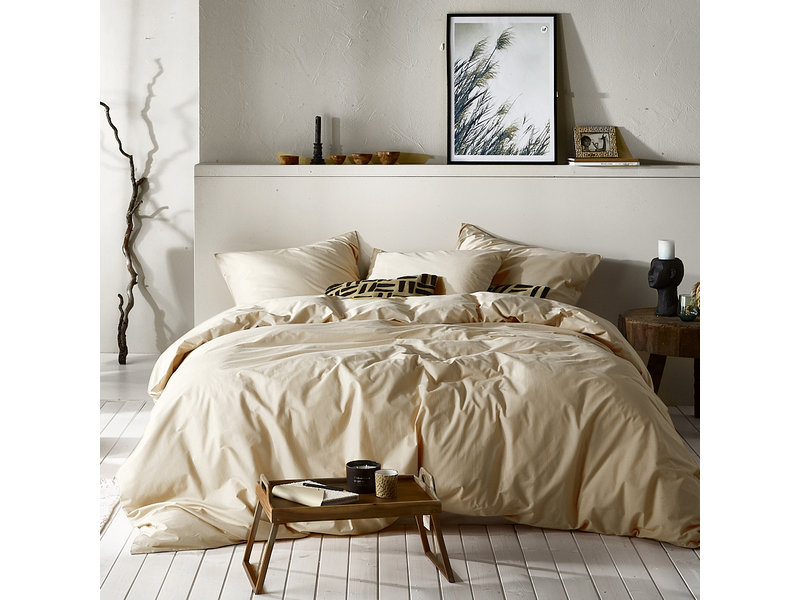 Moodit Housse de couette Basil Sand - Taille hôtel - 260 x 240 cm - Coton