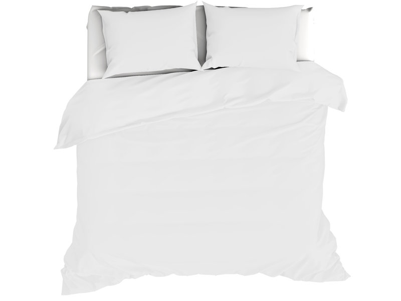 Moodit Housse de couette Basil White - Double - 200 x 220 cm - Coton