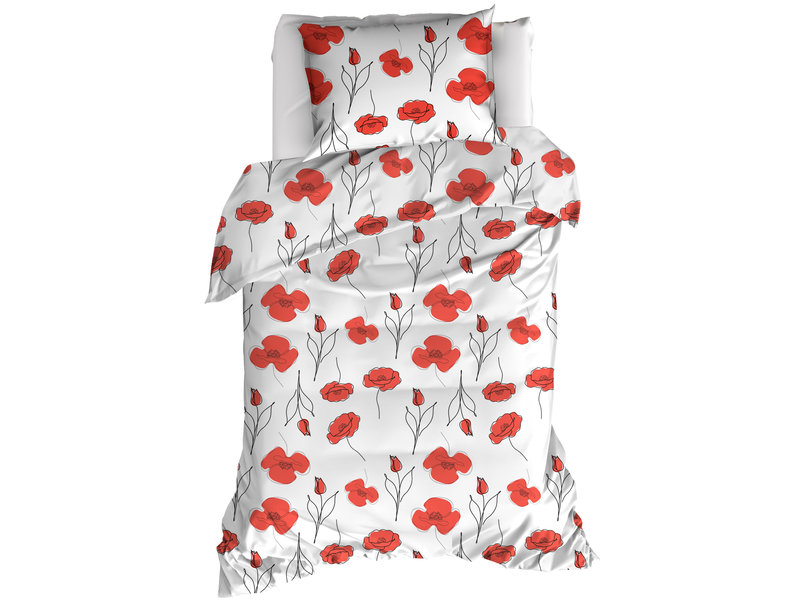 Moodit Housse de couette Odil Papaver - Seul - 140 x 220 cm - Coton