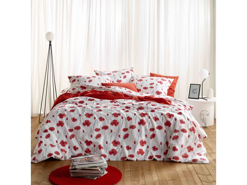 Moodit Bettbezug Odil Poppy – Einzelbett – 140 x 220 cm – Baumwolle